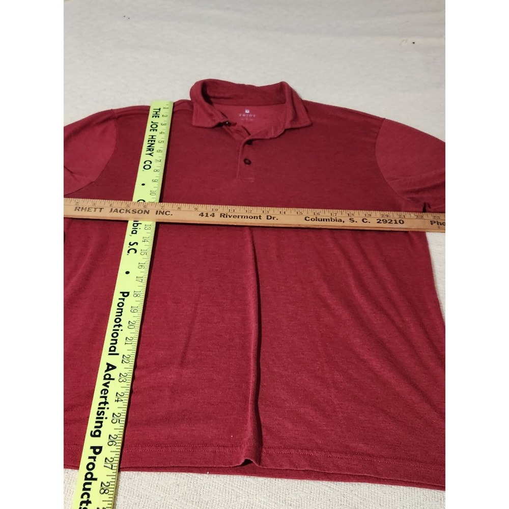 Zelos Flex Red Polo Golf Athletic Breathable Shirt Size Large Mens - Picture 4 of 4